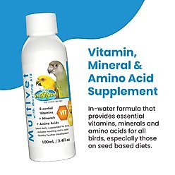 Vetafarm Multivet Liquid Bird Supplement, 3.4-oz bottle slide 2 of 9