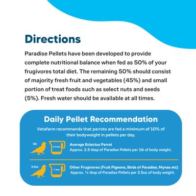 Show full view: Vetafarm Paradise Pellets Bird Food for Parrots, 4.4-lb bag slide 7 of 11
