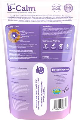 Show full view: Vetafarm Parrot B-Calm Bird Food Complete Diet for Birds, 12.3-oz bag slide 2 of 11