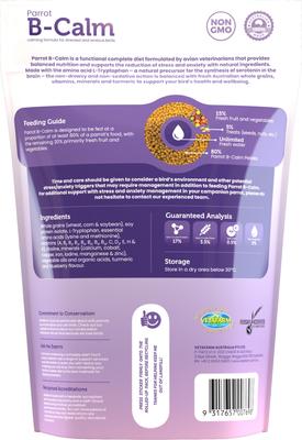 Show full view: Vetafarm Parrot B-Calm Bird Food Complete Diet for Birds, 4.4-lb bag slide 2 of 11
