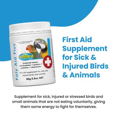 Show full view: Vetafarm Poly-Aid Plus First Aid Bird Supplement, 2.8-oz jar slide 2 of 11