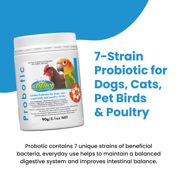 Vetafarm Probotic Bird Supplement, 3.1-oz jar