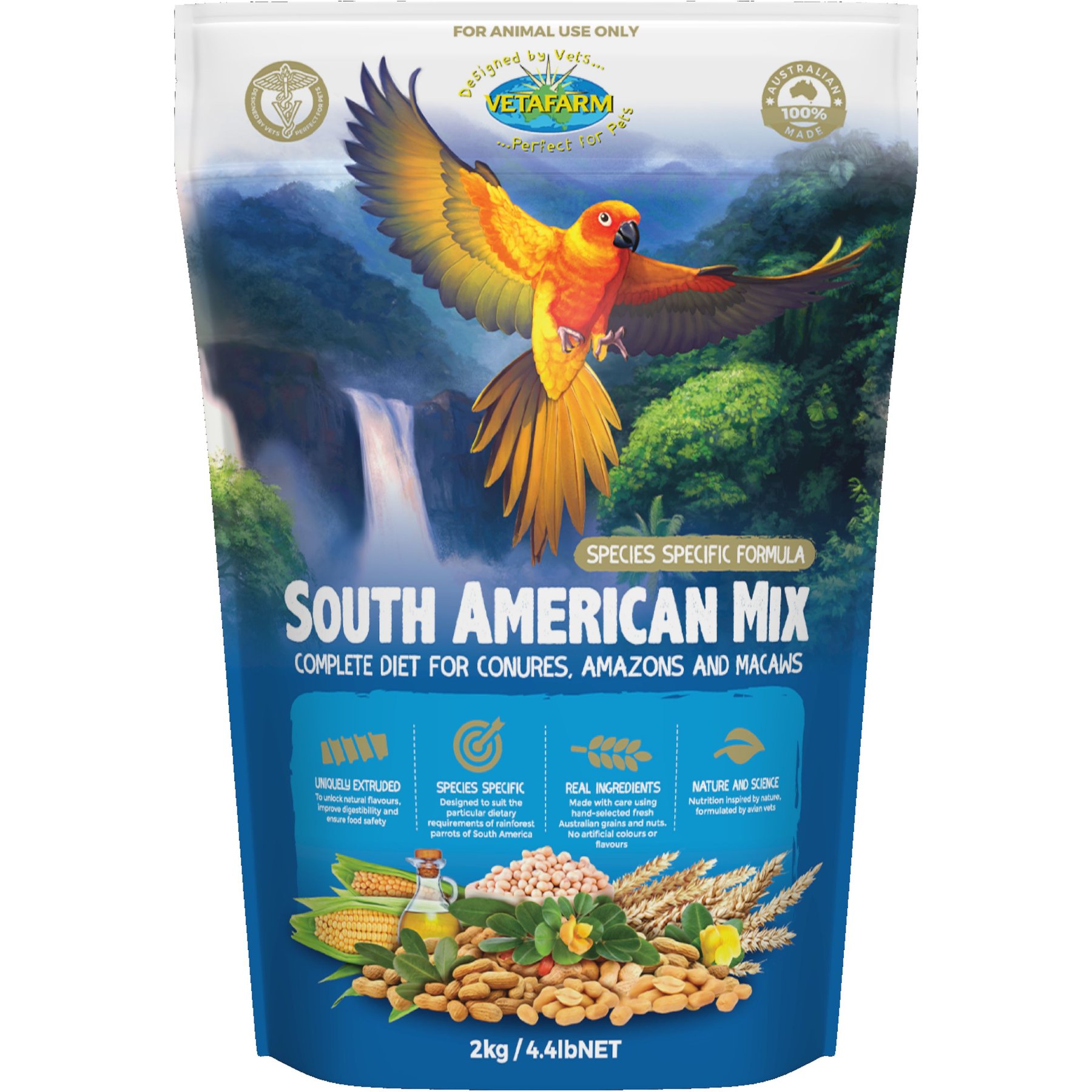 Vetafarm South American Mix Bird Food for Birds, 4.4-lb bag
