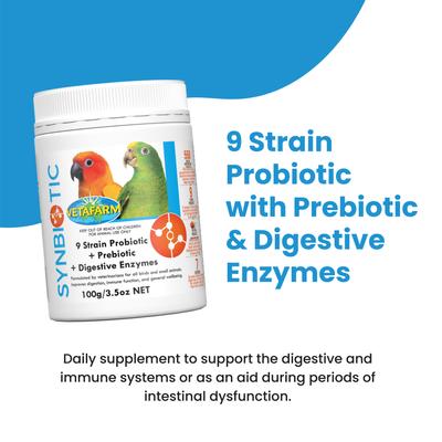 Show full view: Vetafarm Synbiotic Avian Bird Supplement, 3.5-oz bottle slide 2 of 11