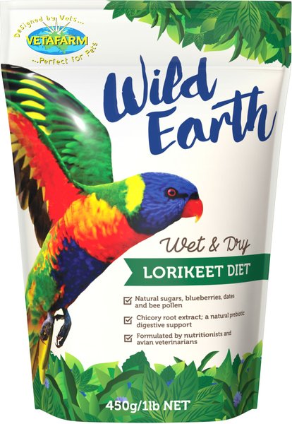 Show full view: Vetafarm Wild Earth Lorikeet & Lory Bird Food, 1-lb bag slide 1 of 11