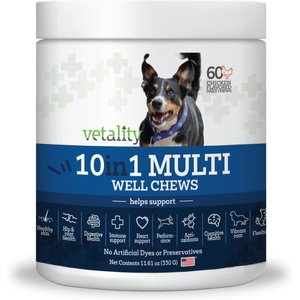 Vetality 10in1 Multi Well Bites Dog Supplement, 60 count