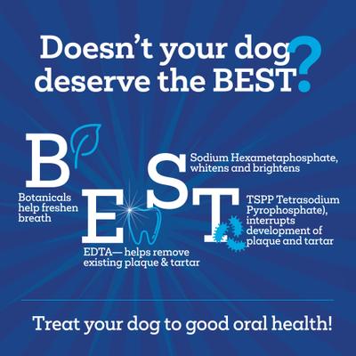 Show full view: Vetality Brush Free Daily Dental Care Chews for Dogs, 30 count slide 4 of 8