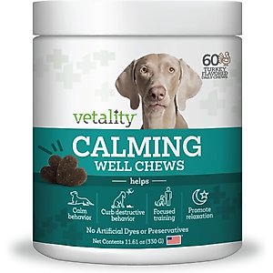Vetality Calming Well Bites Dog Supplement, 60 count