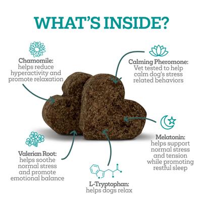 Show full view: Vetality Calming Well Bites Dog Supplement, 60 count slide 4 of 9