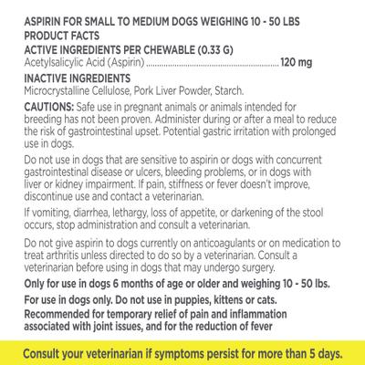 Show full view: Vetality Canine Aspirin for Dogs, 75 count slide 7 of 9