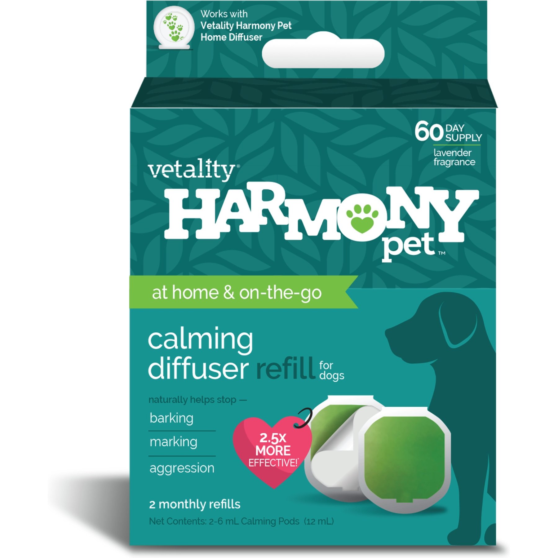 Vetality Harmony Pet Calming Home Diffuser Refill for Dogs, 2 count