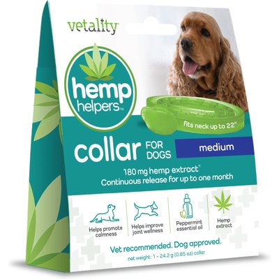 Vetality Vetality Hemp Helpers Collar for Dogs, Medium