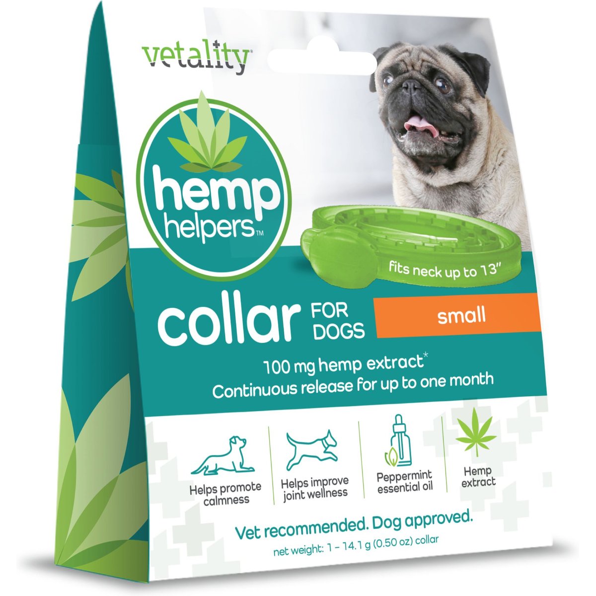 Vetality Hemp Helpers Collar for Dogs, Small