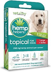 Vetality Hemp Helpers Topical for Dogs, 3-ml, 4 count, Over 55-lb