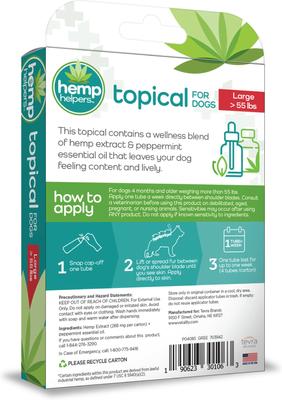 Show full view: Vetality Hemp Helpers Topical for Dogs, 3-ml, 4 count, Over 55-lb slide 3 of 11