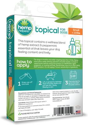Show full view: Vetality Hemp Helpers Topical for Dogs, 3-ml, 4 count, Under 33-lb slide 3 of 11