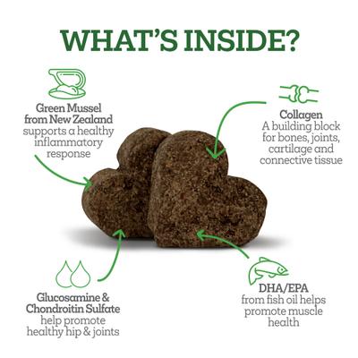 Show full view: Vetality Hip & Joint Well Bites Dog Supplement, 60 count slide 4 of 10