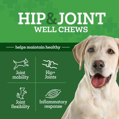 Show full view: Vetality Hip & Joint Well Bites Dog Supplement, 60 count slide 5 of 10