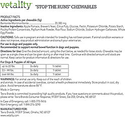 Vetality Stop the Runs Anti Diarrhea Medication for Dogs, 6 count slide 2 of 6