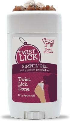 Show full view: Vetality Twist & Lick SimPill Beef Flavor Pill Hiding Dog Treat, 2.3-fl oz Dispenser slide 3 of 11