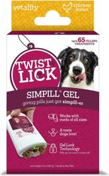 Vetality Twist & Lick SimPill Chicken Flavor Pill Hiding Dog Treat, 2.3-fl oz Dispenser