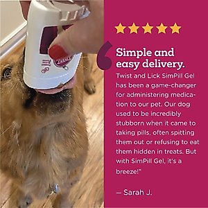 Vetality Twist & Lick SimPill Chicken Flavor Pill Hiding Dog Treat, 2.3-fl oz Dispenser
