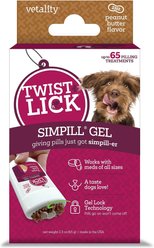 Vetality Twist & Lick SimPill Peanut Butter Flavor Pill Hiding Dog Treat, 2.3-fl oz Dispenser