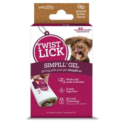 Show full view: Vetality Twist & Lick SimPill Peanut Butter Flavor Pill Hiding Dog Treat, 2.3-fl oz Dispenser slide 1 of 11