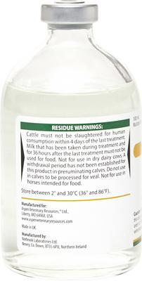 Show full view: Vetameg (flunixin meglumine) Injectable for Horses & Livestock, 50 mg/mL,100-mL vial slide 6 of 7