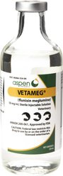 Vetameg (flunixin meglumine) Injectable for Horses & Livestock, 50mg/mL, 250-mL vial