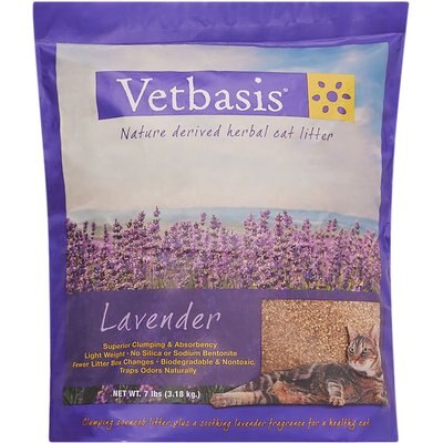 Vetbasis Vetbasis Herbal Lavender Scented Clumping Corn Cat Litter, 7-lb bag