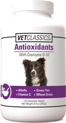 VetClassics Antioxidants with Coenzyme Q-10 Chewable Tablets Dog Supplement, 120 count