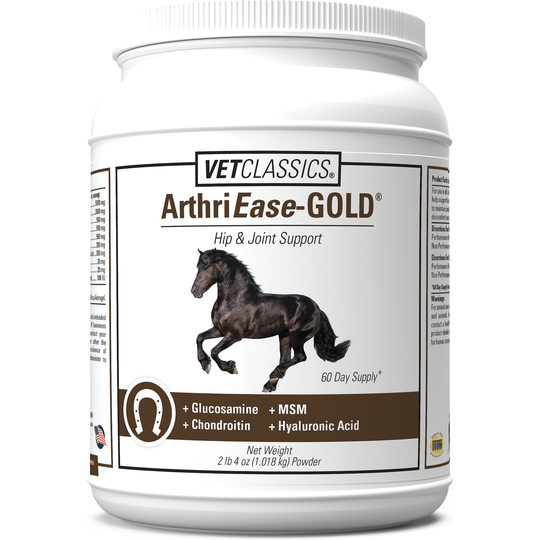 VetClassics ArthriEase-GOLD Hip & Joint Horse Supplement, 60 Day