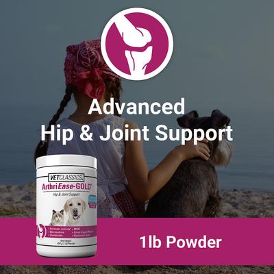 Show full view: VetClassics ArthriEase-GOLD Hip & Joint Support Powder Dog & Cat Supplement, 1-lb bottle slide 5 of 10