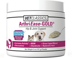 VetClassics ArthriEase-GOLD Hip & Joint Support Powder Dog & Cat Supplement, 5-oz bottle