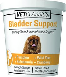 VetClassics Bladder Support Urinary Tract & Incontinence Support Dog Supplement, 60 count