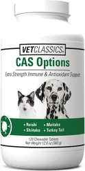 VetClassics CAS Options Extra Strength Immune & Antioxidant Support Chewable Tablets Dog & Cat Supplement, 120 count