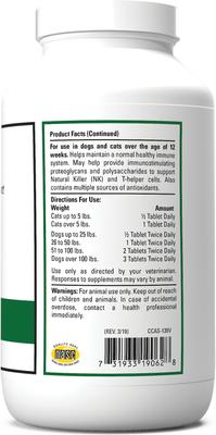 Show full view: VetClassics CAS Options Extra Strength Immune & Antioxidant Support Chewable Tablets Dog & Cat Supplement, 120 count slide 3 of 10