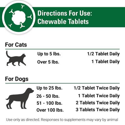 Show full view: VetClassics CAS Options Extra Strength Immune & Antioxidant Support Chewable Tablets Dog & Cat Supplement, 120 count slide 9 of 10