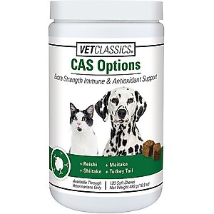 VetClassics CAS Options Extra Strength Immune & Antioxidant Support Dog & Cat Supplement, 120 count