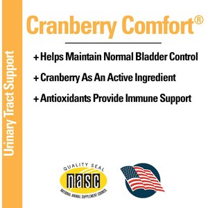 VetClassics Cranberry Comfort Urinary Tract Support Dog & Cat Supplement, 120 count