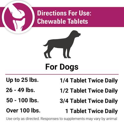 Show full view: VetClassics GCM Plus Hip & Joint Support Chewable Tablets Dog Supplement, 120 count slide 9 of 9