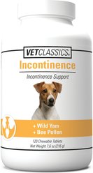 VetClassics Incontinence Support Chewable Tablets Dog Supplement, 120 count