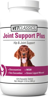 Show full view: VetClassics Joint Support Plus Hip & Joint Support Chewable Tablets Dog Supplement, 120 count slide 1 of 10
