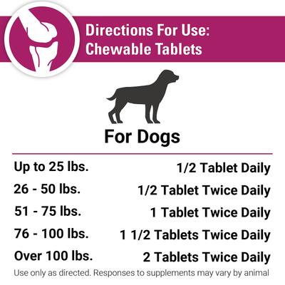 Show full view: VetClassics Joint Support Plus Hip & Joint Support Chewable Tablets Dog Supplement, 120 count slide 9 of 10
