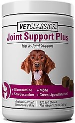 VetClassics Joint Support Plus Hip & Joint Support Soft Chews Dog Supplement, 120 count