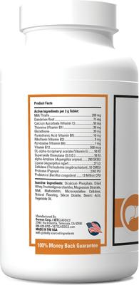 Show full view: VetClassics Liver Support Chewable Tablets Dog & Cat Supplement, 60 count slide 4 of 9