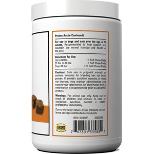 VetClassics Liver Support Soft Chews Dog & Cat Supplement, 120 count