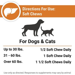 VetClassics Liver Support Soft Chews Dog & Cat Supplement, 120 count