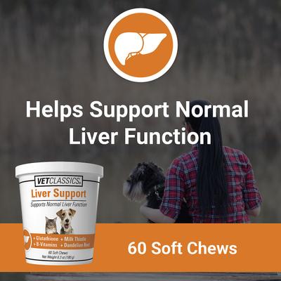 Show full view: VetClassics Liver Support Soft Chews Dog & Cat Supplement, 60 count slide 5 of 10